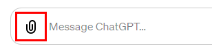 Paperclip icon next to the chat box